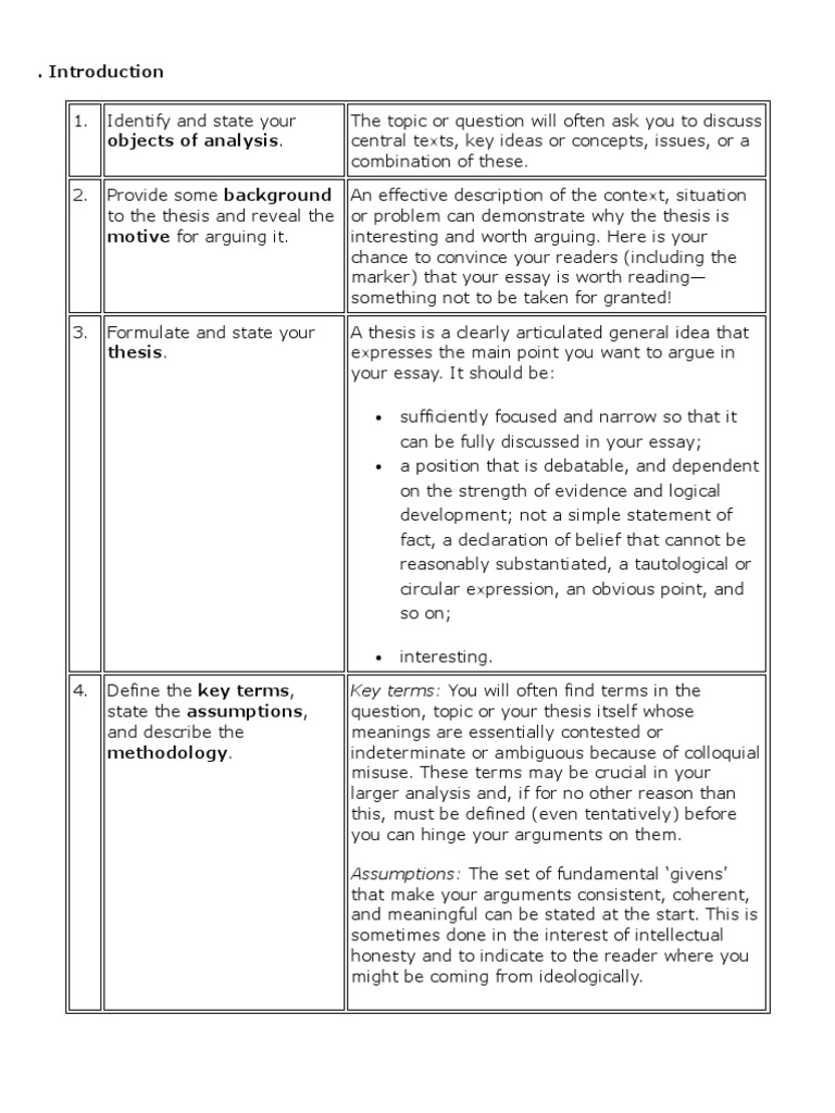 dissertation definition key terms