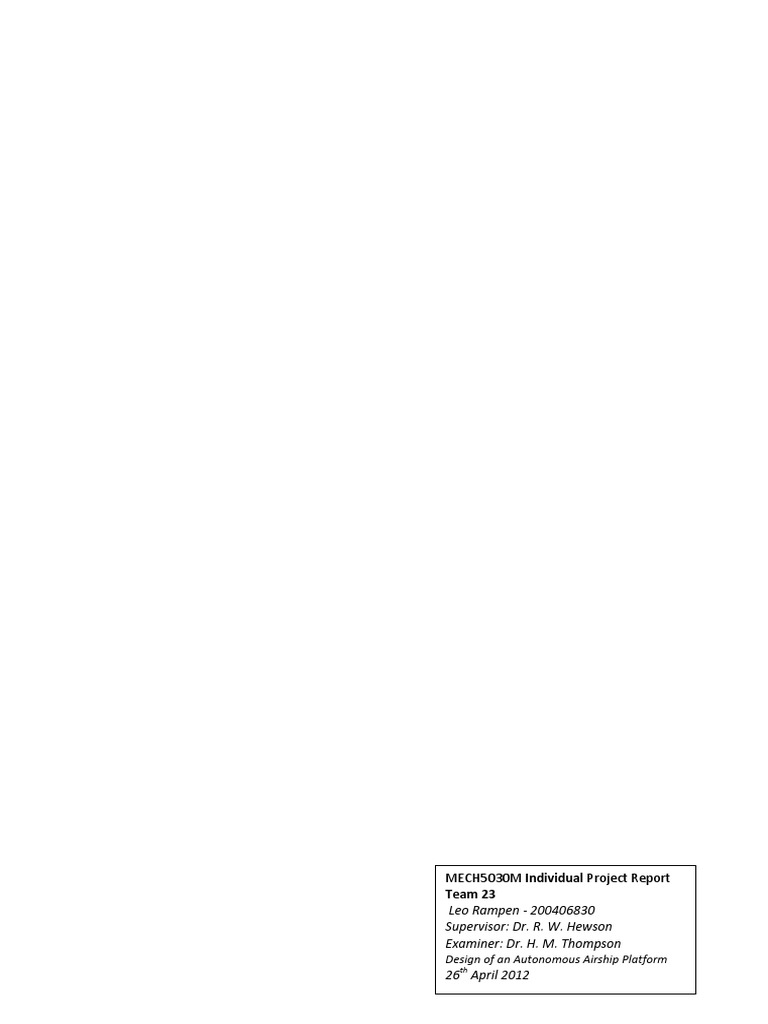 Autonomous Airship Platform Design Report | PDF | Embedded System ...