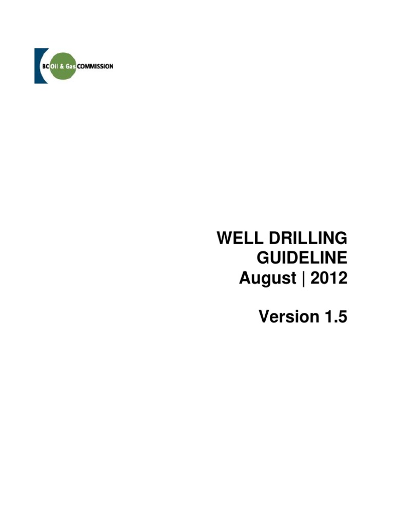 BC Well Drilling Guidelines 2012 | PDF | Blowout (Well Drilling ...