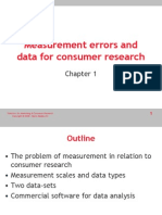 Measurement Errors and Data For Consumer Research