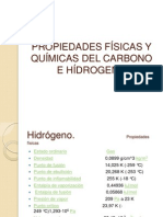 Propiedades Físicas y Químicas Del Carbono e Hídrogeno