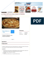 Ricetta La Pizza Fatta in Casa Come in Pizzeria - Pizza