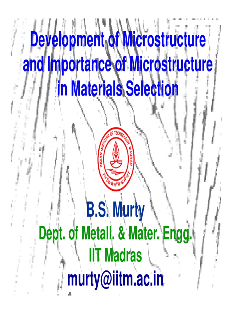 Microstructure Materials Selection | PDF | Transmission Electron ...