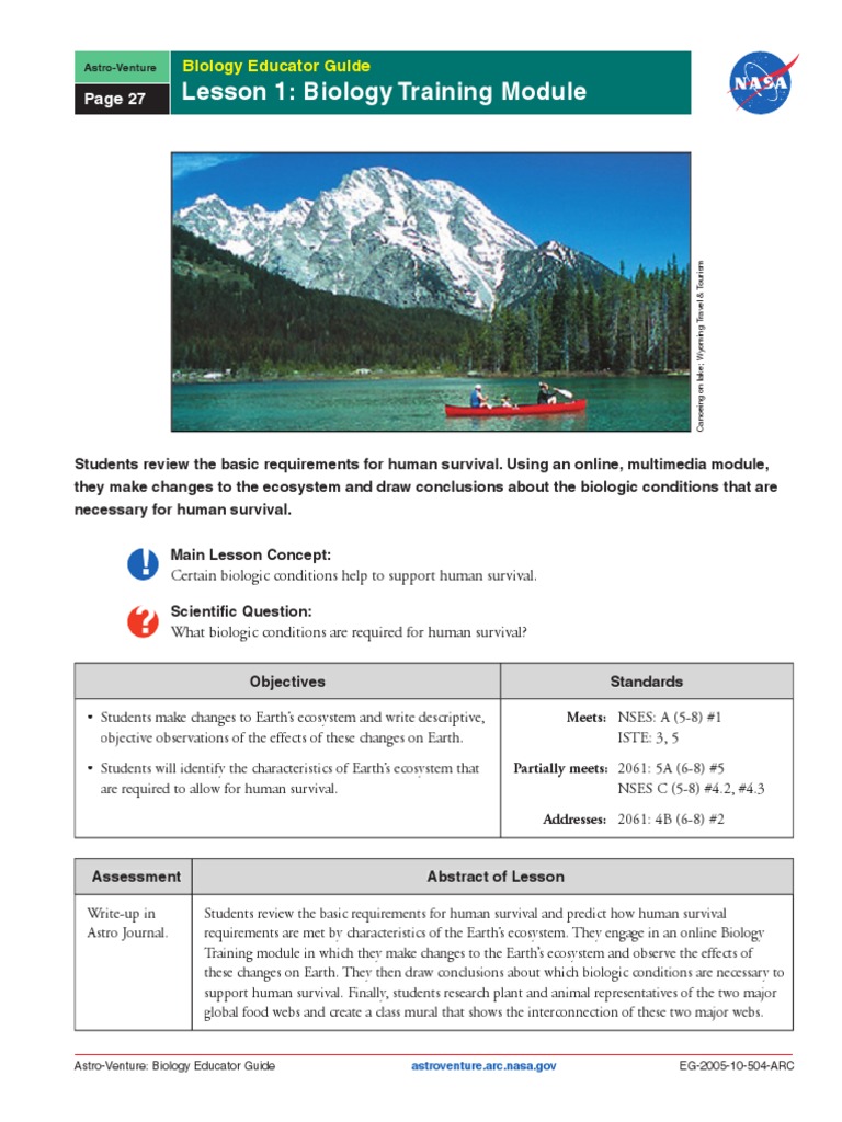 Lesson 1: Biology Training Module | PDF | Astrobiology | Planetary ...