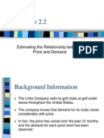 Example 2.2: Estimating The Relationship Between Price and Demand