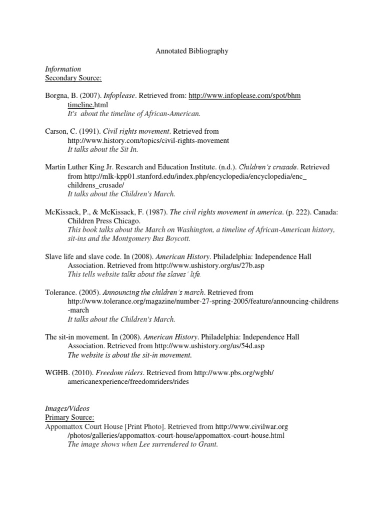 Rosa parks annotated bibliography picture