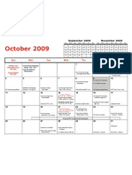 October Athletic Calendar