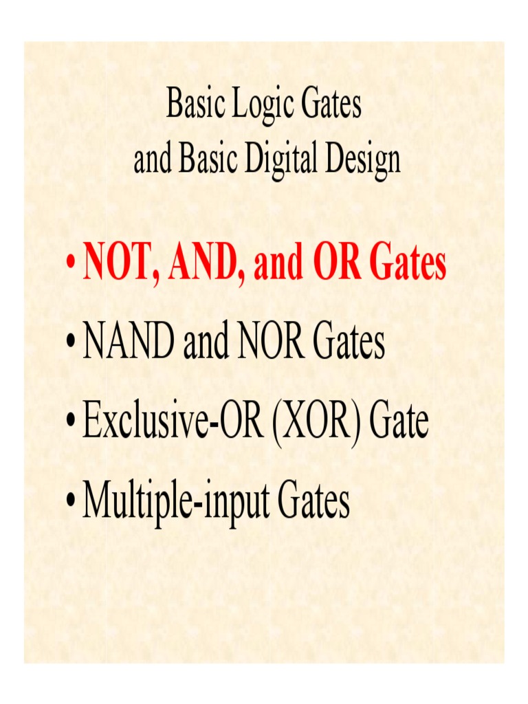 BasicLogicGates (Compatibility Mode) | PDF | Teaching Methods & Materials