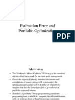 Estimation Error and Port Optimization