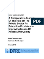 Comparative Analysis of Public and Private Sector in Access and Quality of Education ITA