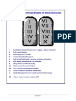 Consulting-Ten Commandments of Small Business [Lesson]