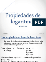 Propiedades Logaritmicas