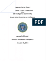 Worldwide Threat Assessment of the US Intelligence Community - 2014