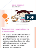 Matemática en El Preescolar