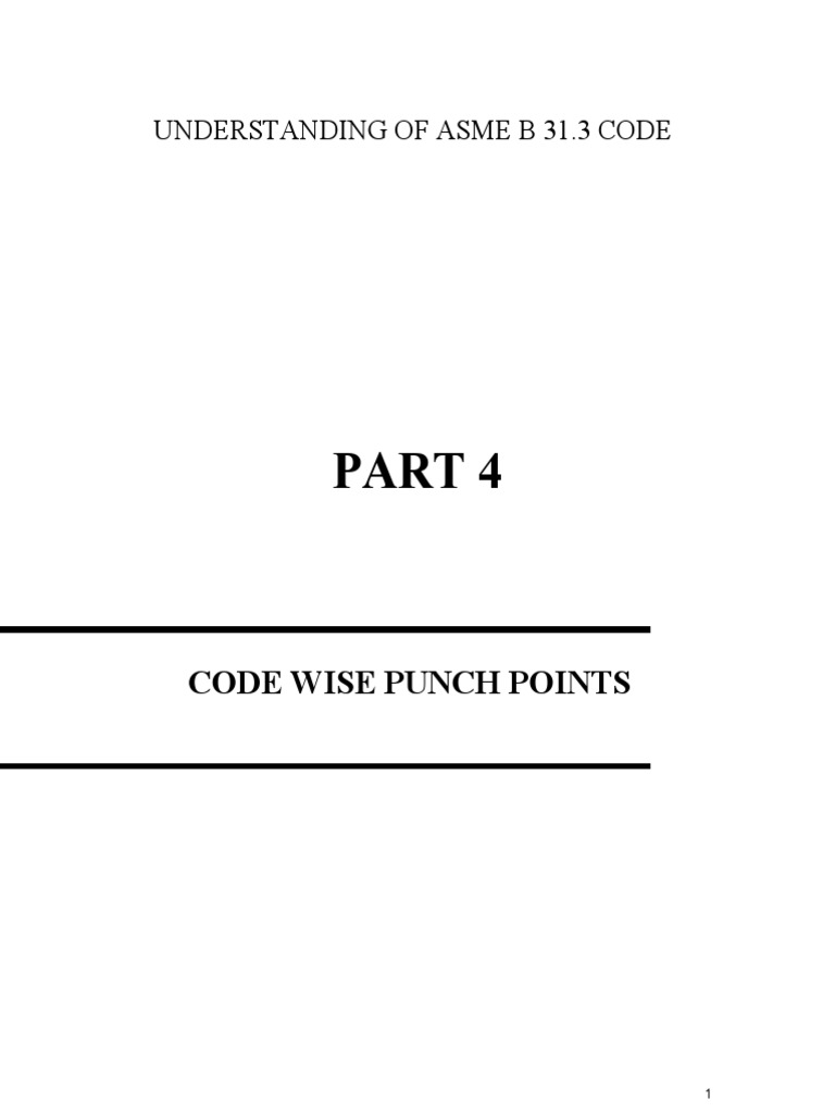 ASME B 31.3 Piping Punch Points Guide | PDF | Pipe (Fluid Conveyance ...