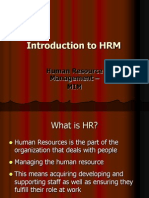 Introduction To HRM Lecture 1