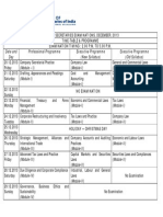 Time Table and Programme December 2013