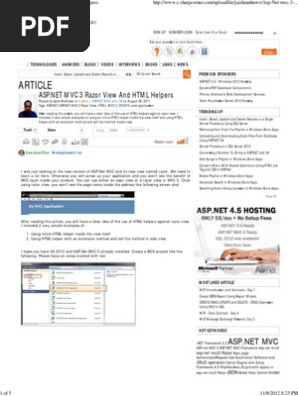 Asp Net Mvc 3 Razor View And Html Helpers Active Server Pages Images, Photos, Reviews
