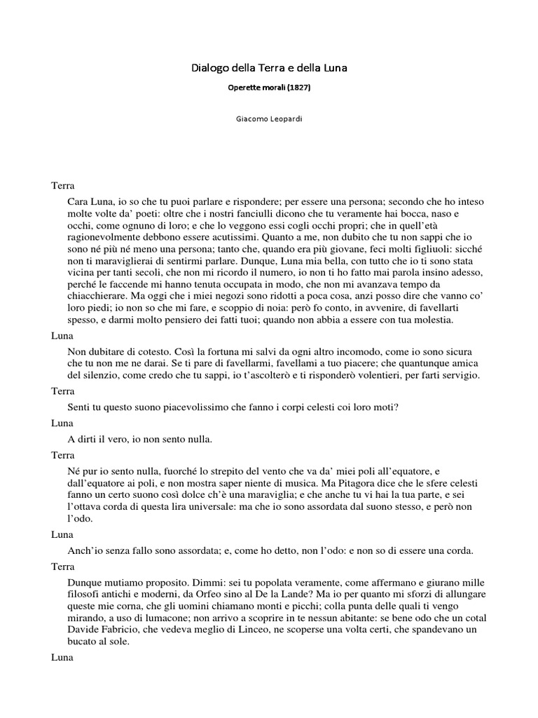 Dialogo Della Terra E Della Luna Pdf