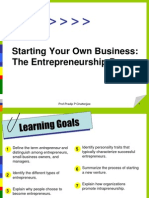 Entrepreneurship Reasons - Chap 1
