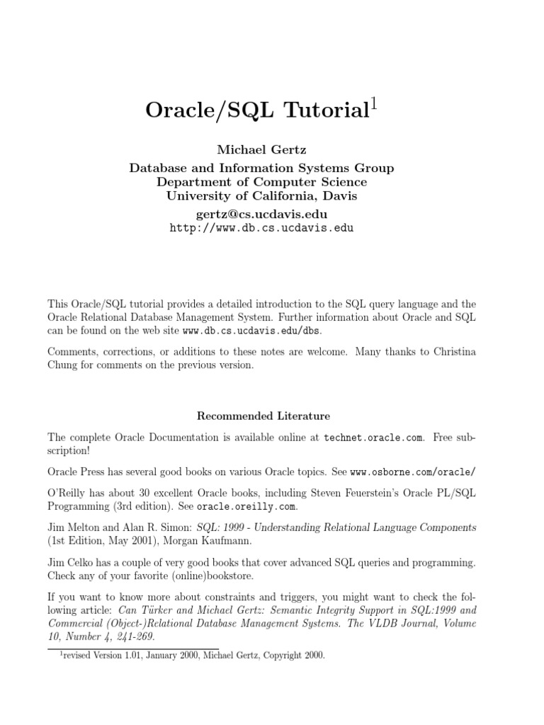 SQL - Tutorial | PDF | Relational Database | Table (Database)