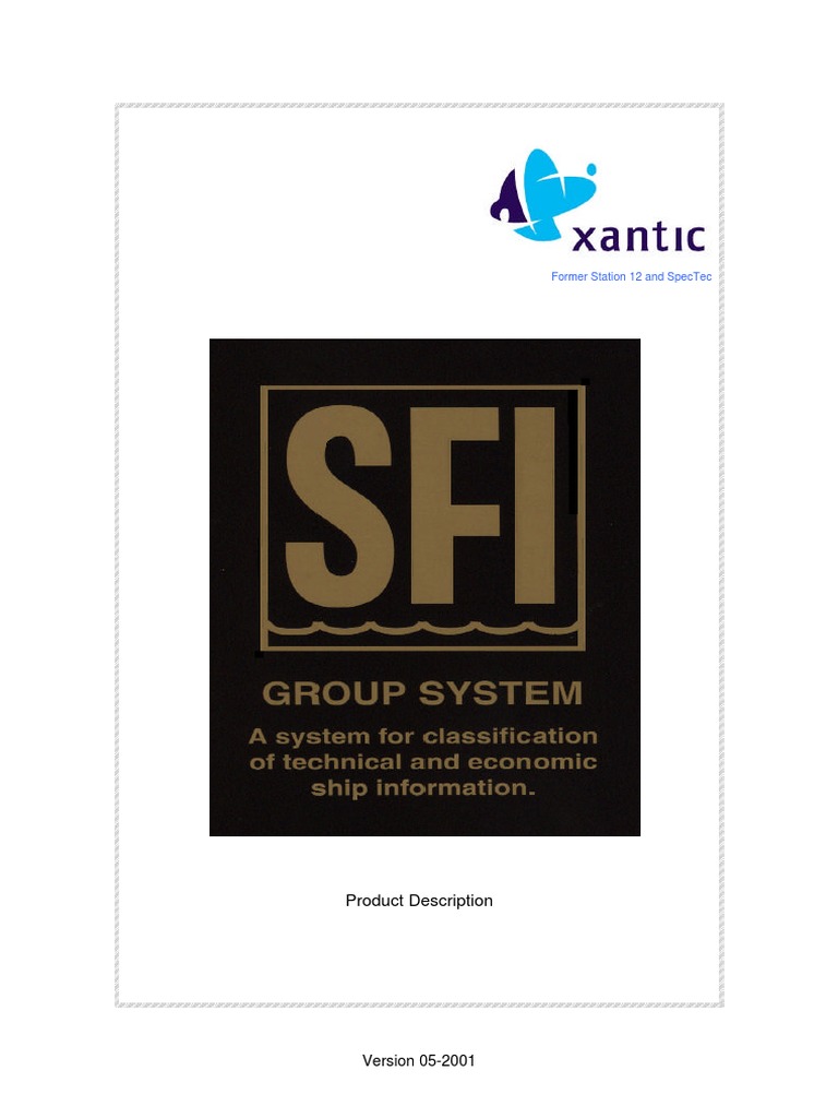 SFI Group System Specification (Technical Standard) Ships