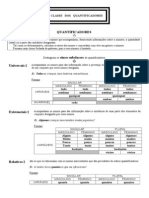 A Classe Dos Quantificadores - Ficha de Trabalho