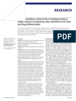 Risk of Suicidality in Clinical Trials of Antidepressants in Adults