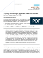 Energies: Transition Metal Carbides and Nitrides As Electrode Materials For Low Temperature Fuel Cells