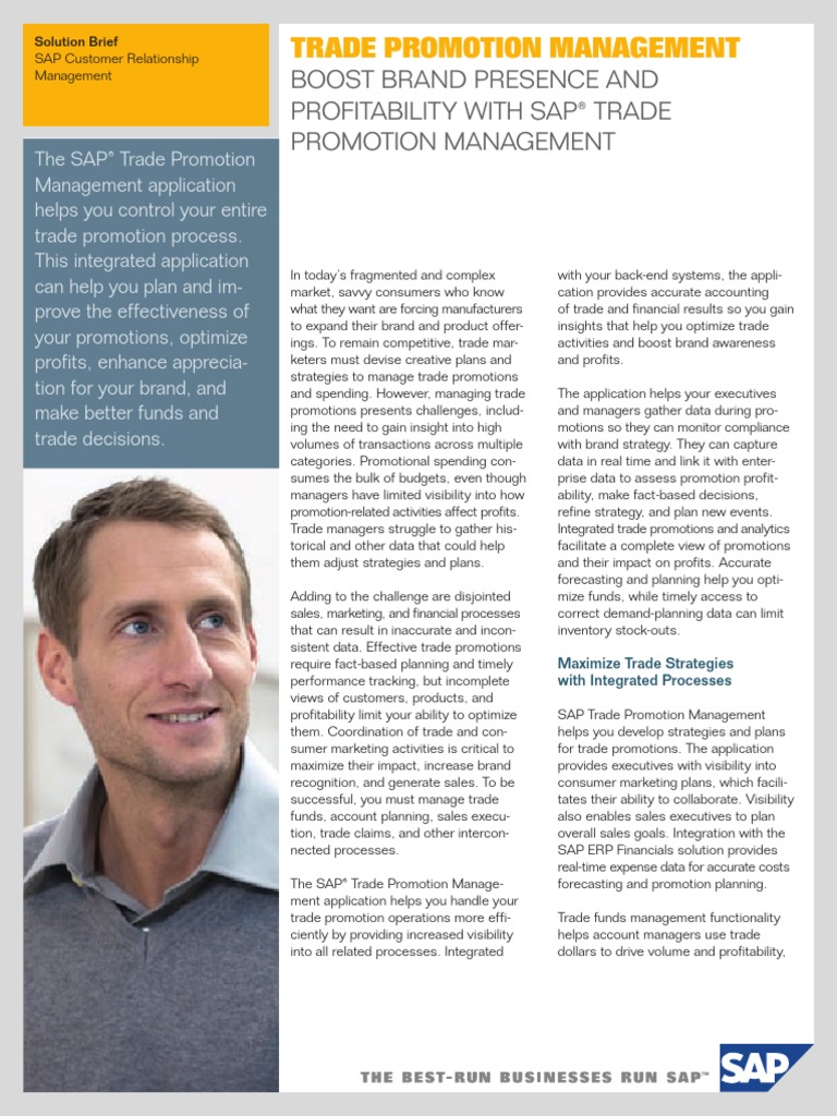 Trade Promotion Management SAP Trade Promotion Management | PDF ...