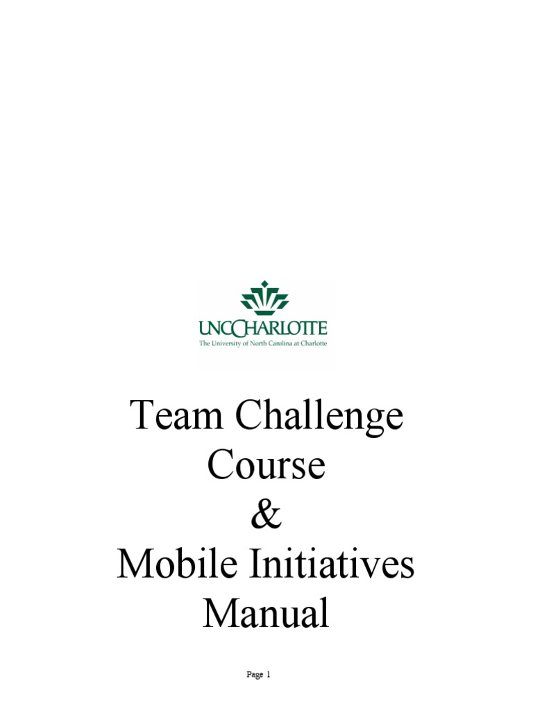 Low Ropes Team Challenge Manual | PDF | Apprenticeship | Leadership