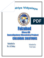 CBSE Certificate for Colloidal Solutions Project