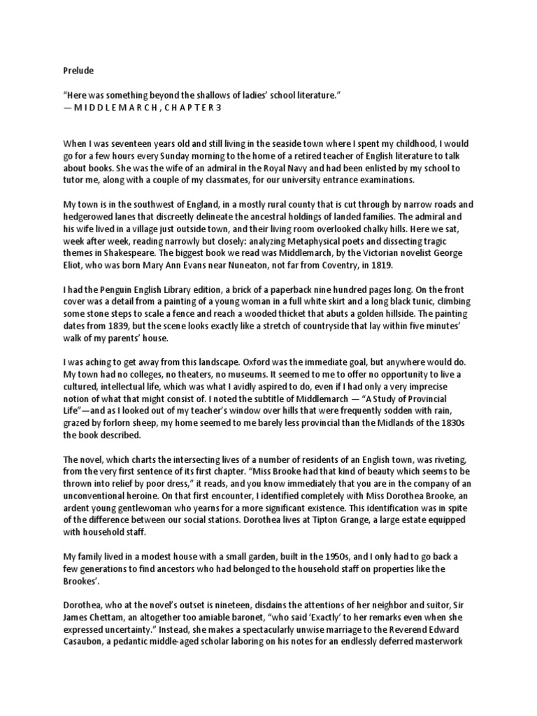 Excerpt From '"Y Life in Middlemarch" by Rebecca Mead. PDF