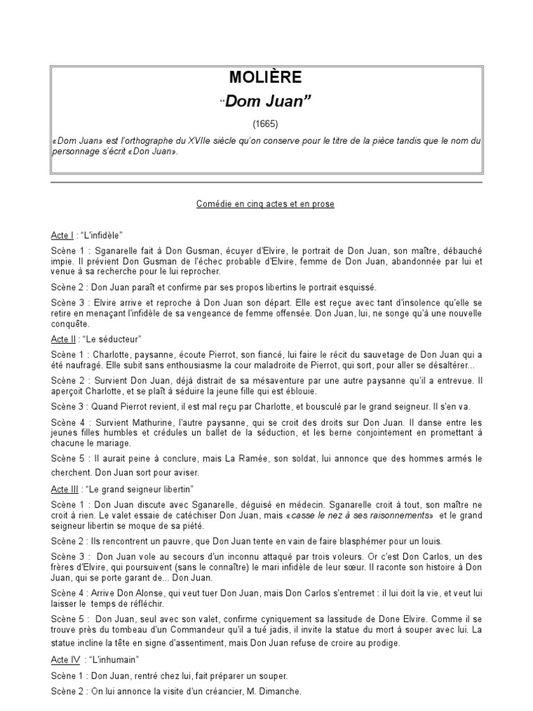 dissertation dom juan seconde