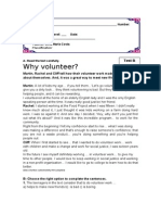 Teste 9º - Why Volunteer
