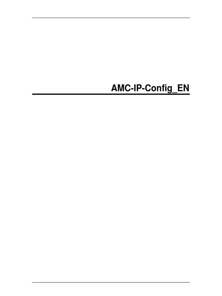 AMC2 Installation Note EnUS 1354133899 | PDF | Ip Address | Gateway ...