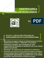 Certificarea Produselor Ecologice