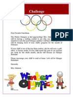 olympic reading parent letter