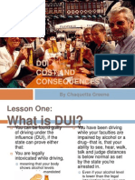 DUI Cost and Consequences: by Chaquetta Greene