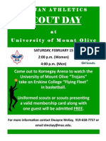 University of Mt. Olive Scout Day 2014 Flyer