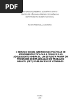 O SERVIÇO SOCIAL INSERIDO NAS POLÍTICAS DE ATENDIMENTO VOLTADAS À CRIANÇA E AO ADOLESCENTE NO BRASIL
