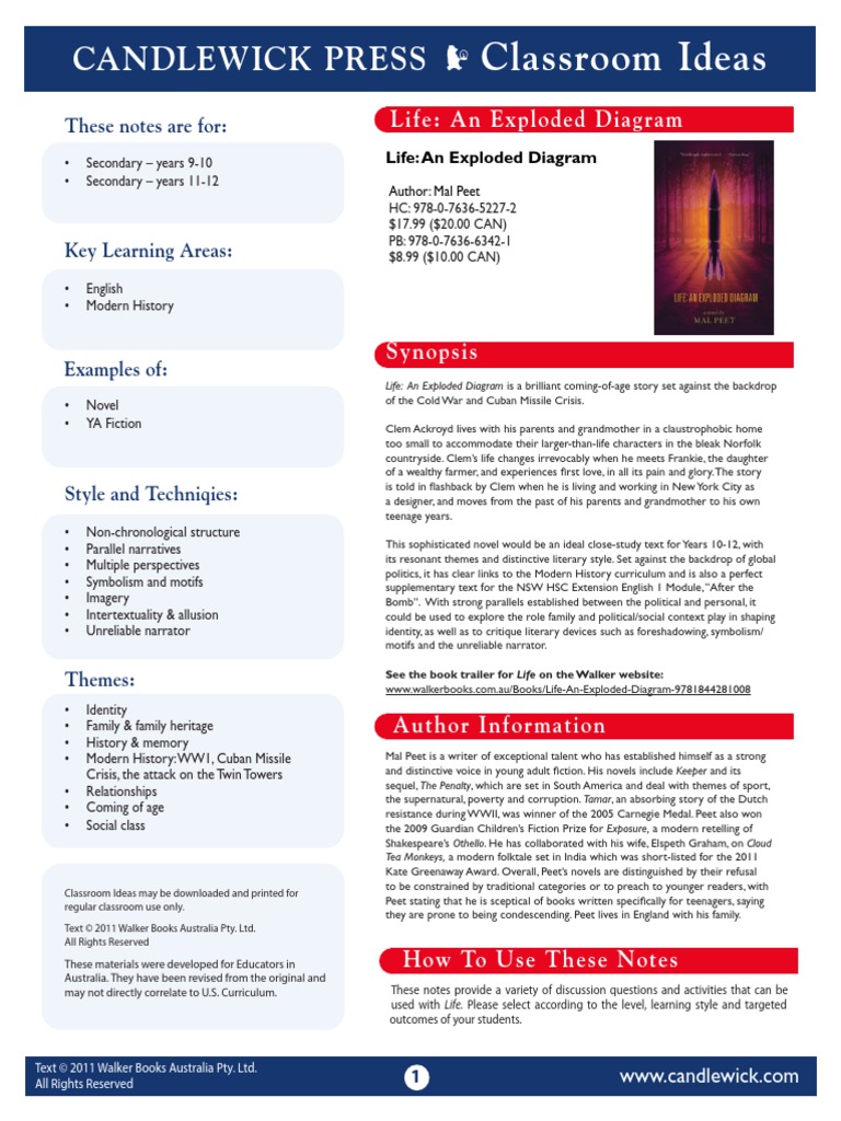 Life: An Exploded Diagram Teachers' Guide | PDF | Narrative | Unrest