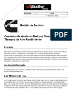 Consumo de Aceite en Motores Diesel de 4 Tiempos de Alto Rendimiento