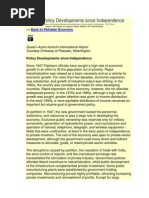 Pakistan Policy Developments Since Independence