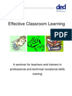 Effective Classroom Learning -Vocational