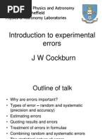 Introduction To Experimental Errors