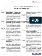 Sumillas de Resoluciones Del Tribunal Fiscal Tributacion Municipal