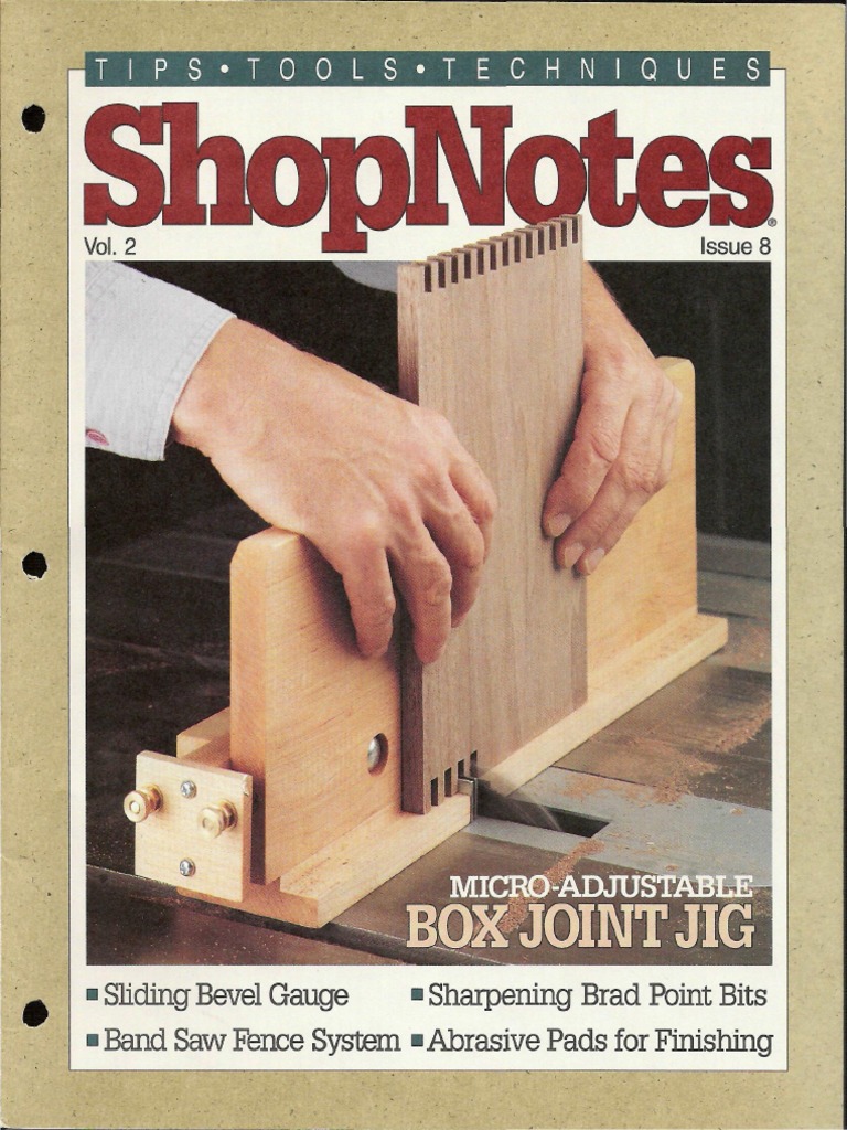 ShopNotes #08 - Box Joint Jig | PDF | Language Arts & Discipline ...