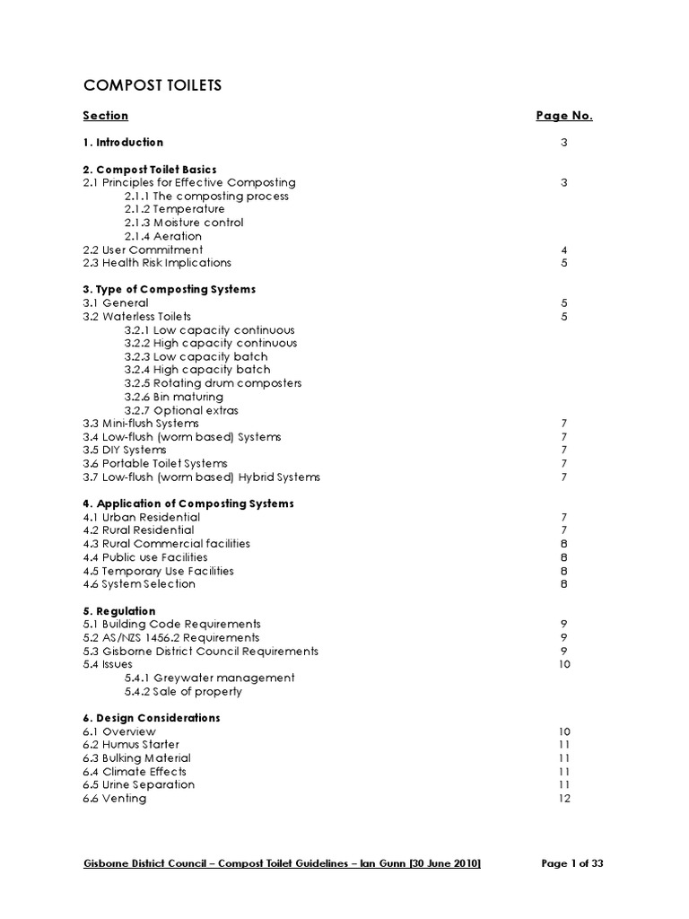Compost Toilet Guidelines 30 June 2010 PDF Compost Toilet