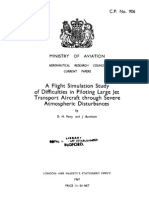 A Flight Simulation Study of Difficulties in Piloting Large Jet Transport Aircraft Through Severe Atmospheric Disturbances